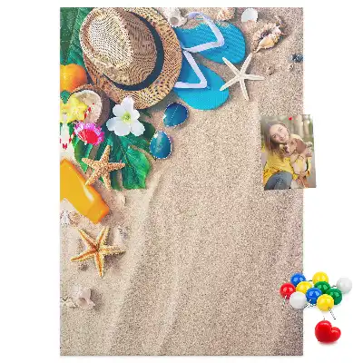 Nagy méretű Paradicsomi strand mintás parafatábla