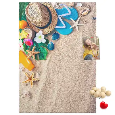 Nagy méretű Paradicsomi strand mintás parafatábla