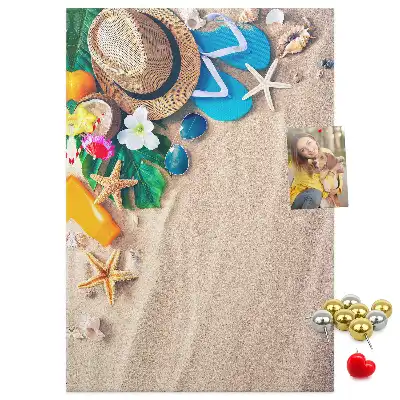 Nagy méretű Paradicsomi strand mintás parafatábla