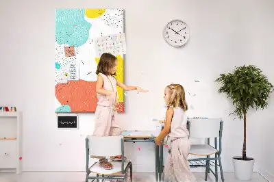 Doodle absztrakció parafatábla