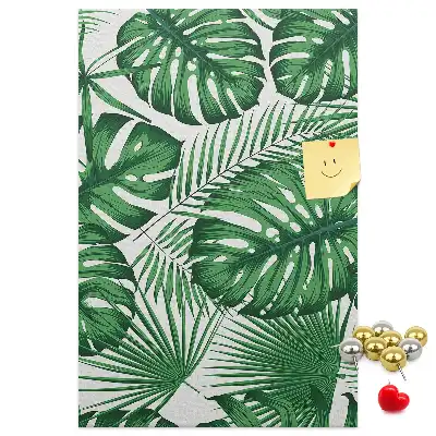 Nagy parafatábla zöld monstera levelek mintával