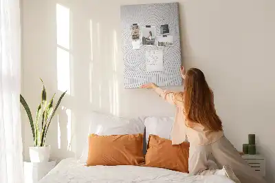 Színes parafatábla szürke vonalak mintával