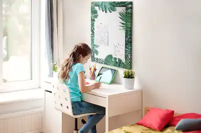 Színes parafatábla Monstera levélmintával