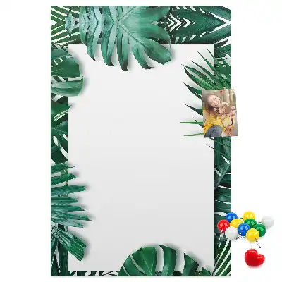 Színes parafatábla Monstera levélmintával