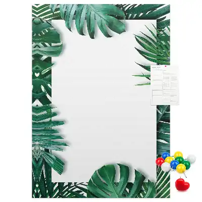Színes parafatábla Monstera levélmintával