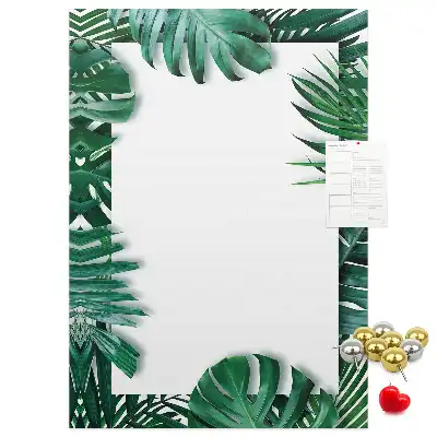 Színes parafatábla Monstera levélmintával