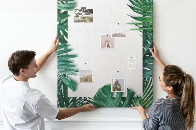 Színes parafatábla Monstera levélmintával