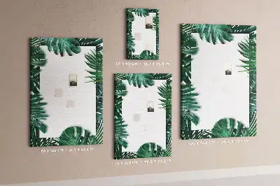 Színes parafatábla Monstera levélmintával