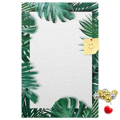Színes parafatábla Monstera levélmintával
