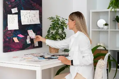Nagy parafatábla egzotikus levélmintával