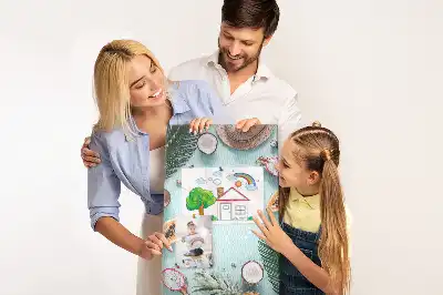 Színes parafatábla ünnepi mintával