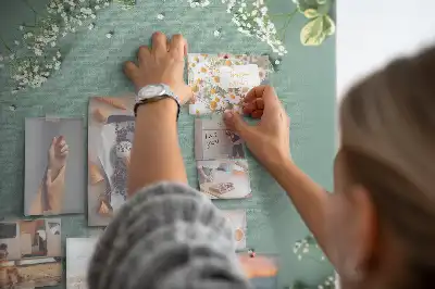 Színes parafatábla Gypsophila csokor mintával