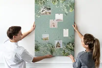 Színes parafatábla Gypsophila csokor mintával