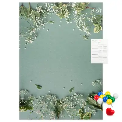 Színes parafatábla Gypsophila csokor mintával