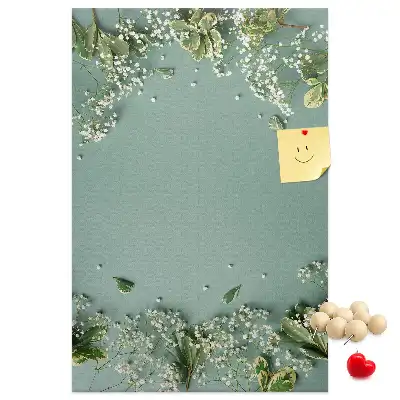 Színes parafatábla Gypsophila csokor mintával