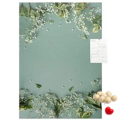 Színes parafatábla Gypsophila csokor mintával