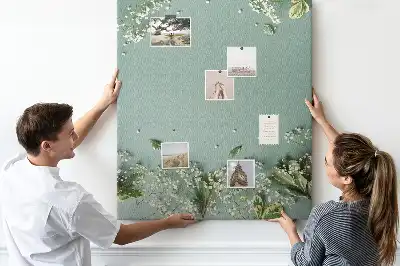 Színes parafatábla Gypsophila csokor mintával