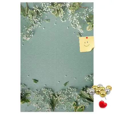Színes parafatábla Gypsophila csokor mintával