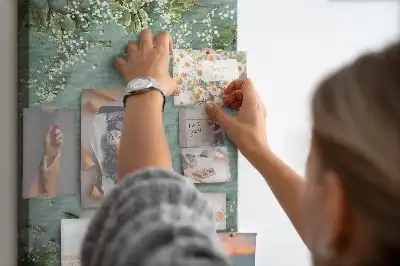 Színes parafatábla Gypsophila csokor mintával