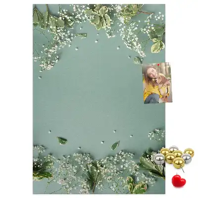 Színes parafatábla Gypsophila csokor mintával