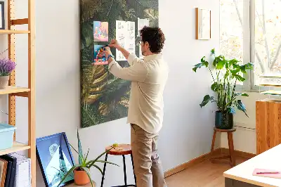 Parafatábla trópusi levelek mintával