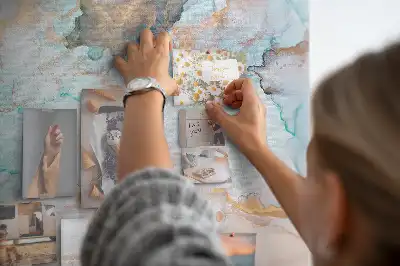 Nagy parafatábla absztrakt tintafoltok mintával