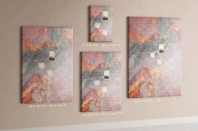 Színes márványmintás parafatábla