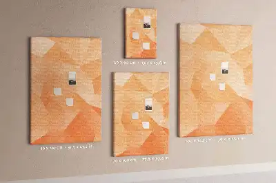 Nagy méretű, absztrakt háromszög mintás parafatábla
