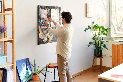 Művészi absztrakt foltos parafatábla