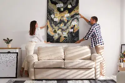 Művészi absztrakt foltos parafatábla
