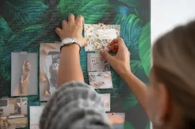 Nagy parafatábla trópusi levelek mintával