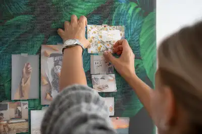 Nagy parafatábla trópusi levelek mintával