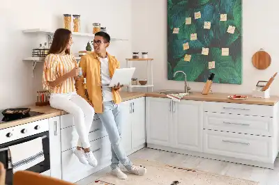 Nagy parafatábla trópusi levelek mintával