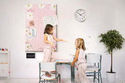Nagy parafatábla vadvirágos százszorszép mintával
