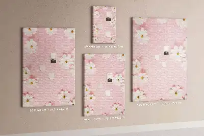 Nagy parafatábla vadvirágos százszorszép mintával