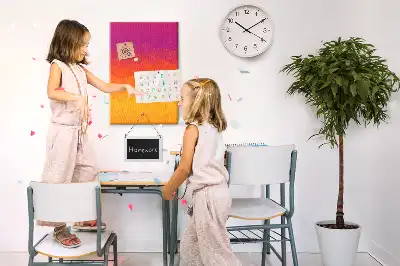 Színes parafatábla Felkelő Nap színátmenetes mintával