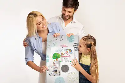 Nagy méretű parafatábla színes körök mintával