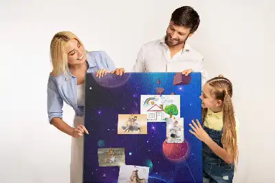 Nagy méretű Űrművészet mintás parafatábla