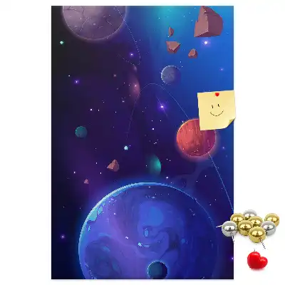 Nagy méretű Űrművészet mintás parafatábla