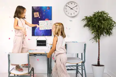 Nagy méretű Űrművészet mintás parafatábla