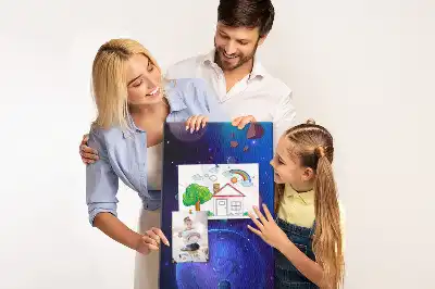 Nagy méretű Űrművészet mintás parafatábla