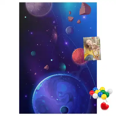 Nagy méretű Űrművészet mintás parafatábla