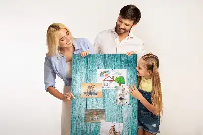 Kék fa mintás színes parafatábla