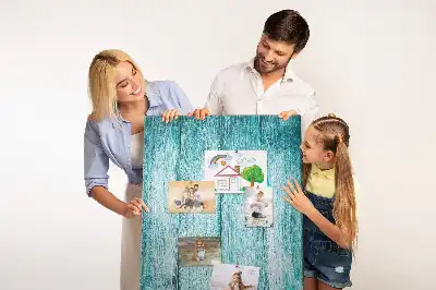 Kék fa mintás színes parafatábla