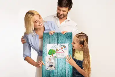 Kék fa mintás színes parafatábla