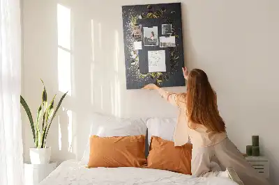 Arany konfetti mintás színes parafatábla