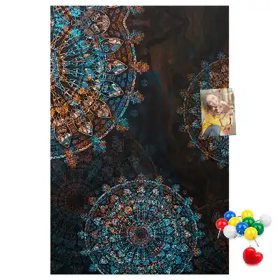Dekoratív mandala mintás nagy parafatábla