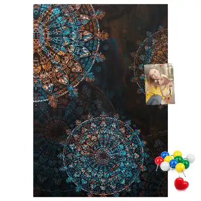 Dekoratív mandala mintás nagy parafatábla