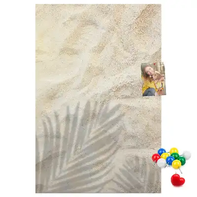 Színes parafatábla nyári tengerparti homok mintával