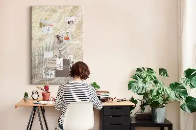 Színes parafatábla nyári tengerparti homok mintával